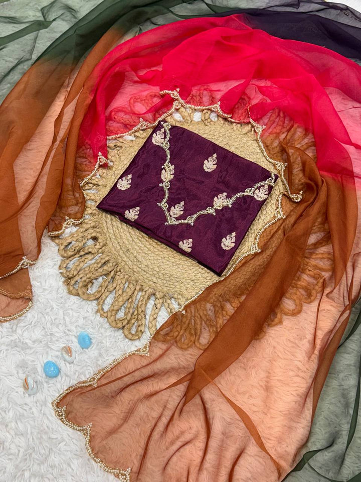 Shaded Soft Organza Saree