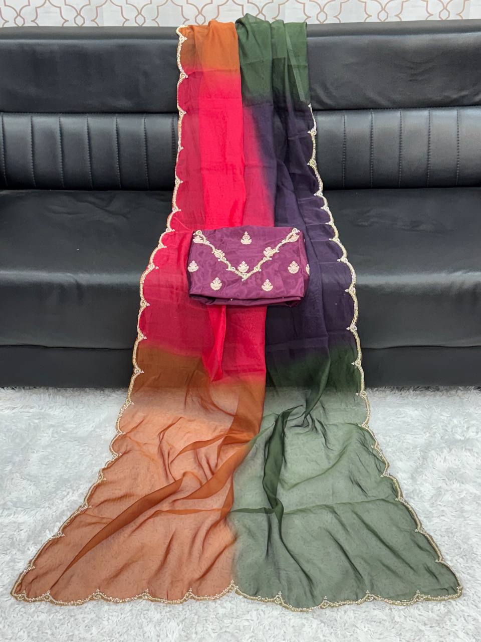 Shaded Soft Organza Saree