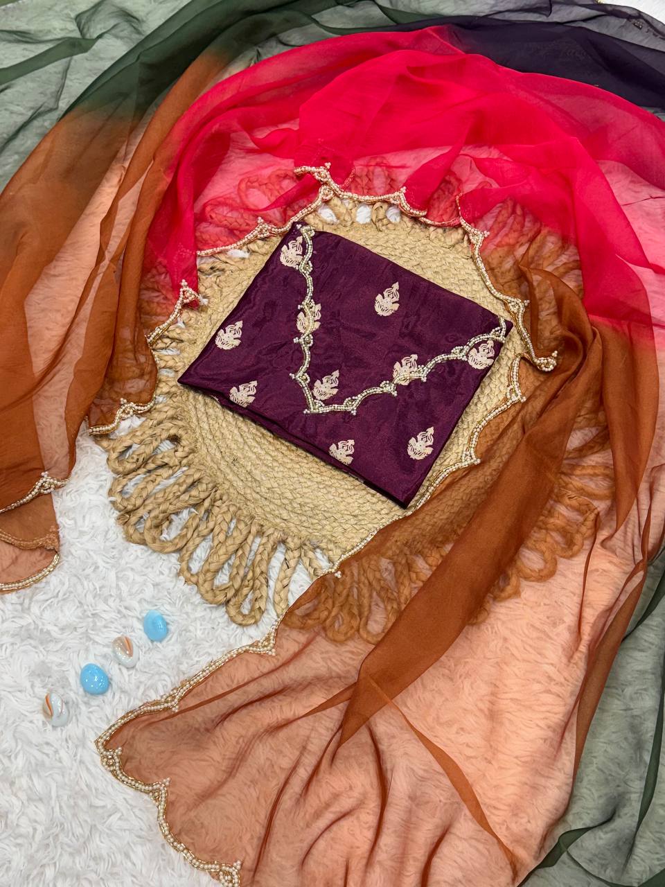 Shaded Soft Organza Saree