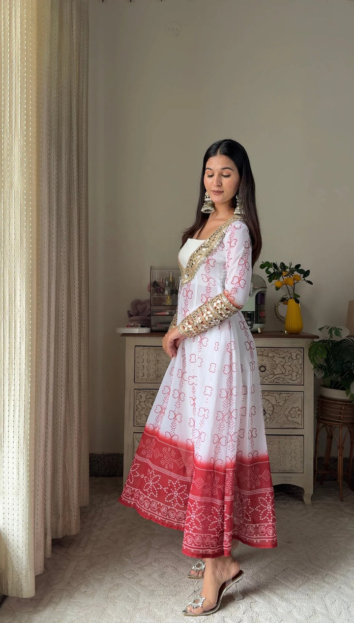 Georgette Kurti Set with Mirror Detailing | 3-Piece Ethnic Wear
