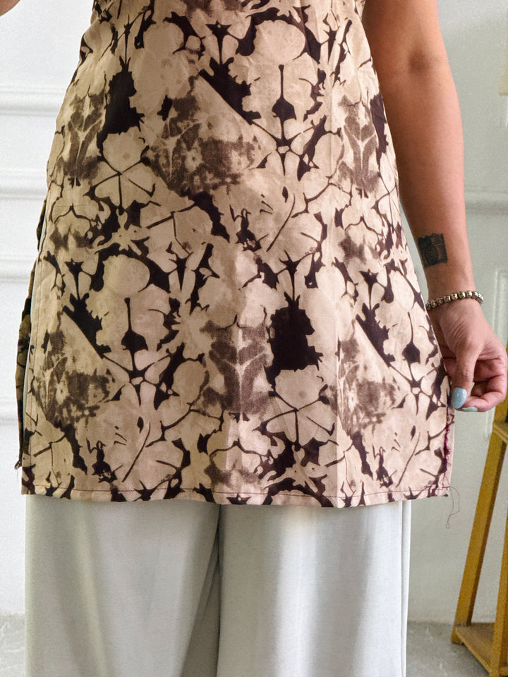 Rustic Abstract Multi-Wear Kurti - Adjustable Fit
