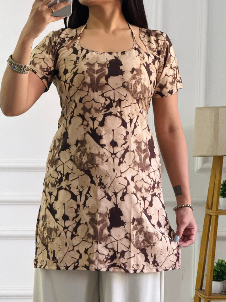Rustic Abstract Multi-Wear Kurti - Adjustable Fit