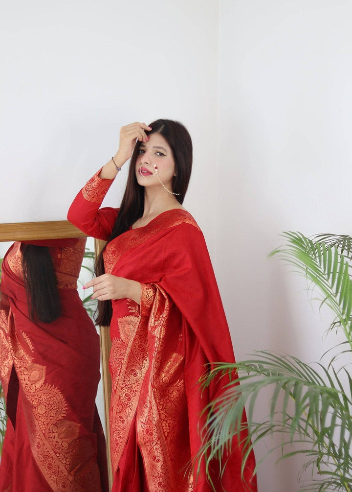 Pure Gaji Silk Saree Weaved With  Zari Comes With Tassels