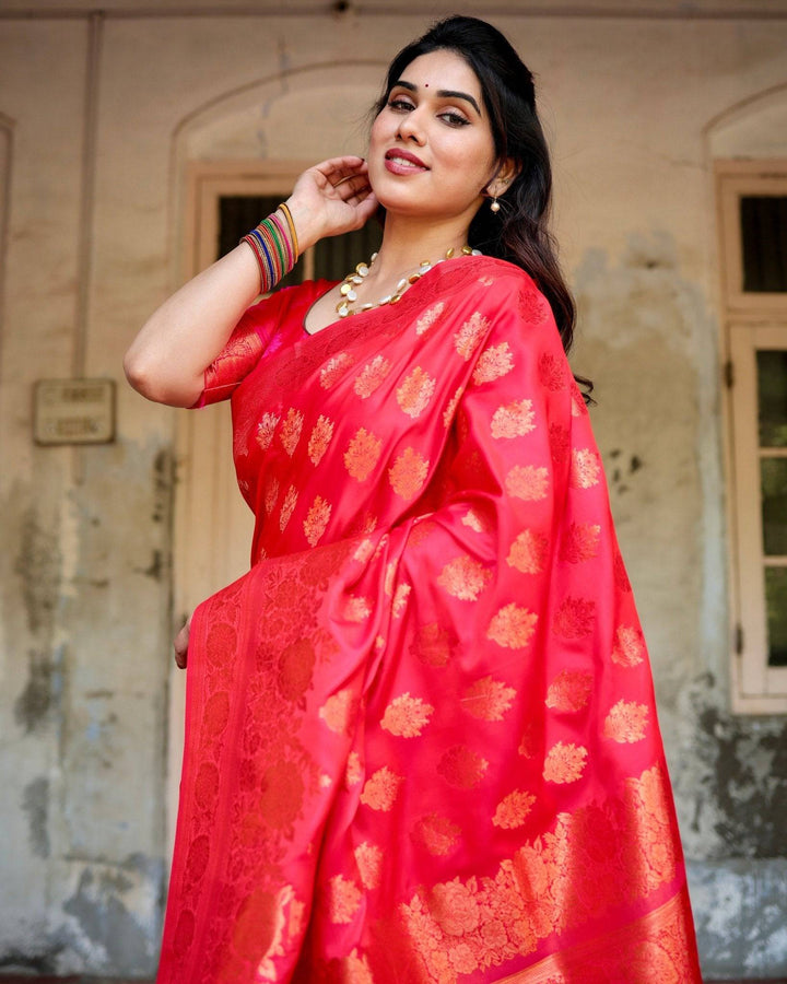 Pure Gaji Silk Saree Weaved With  Zari Comes With Tassels